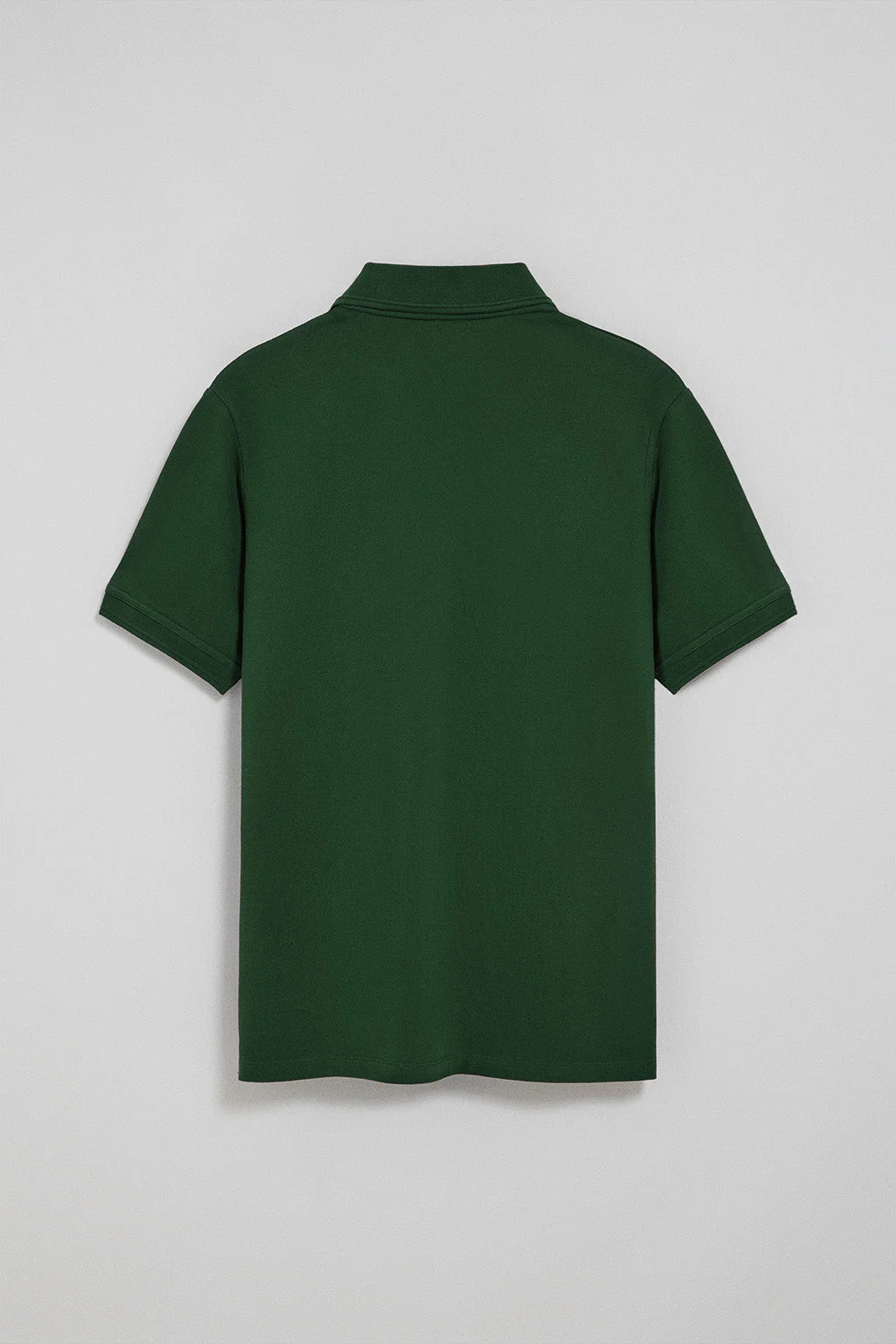 Polo de tres botones verde botella con logo bordado Rigby Go - Image 7