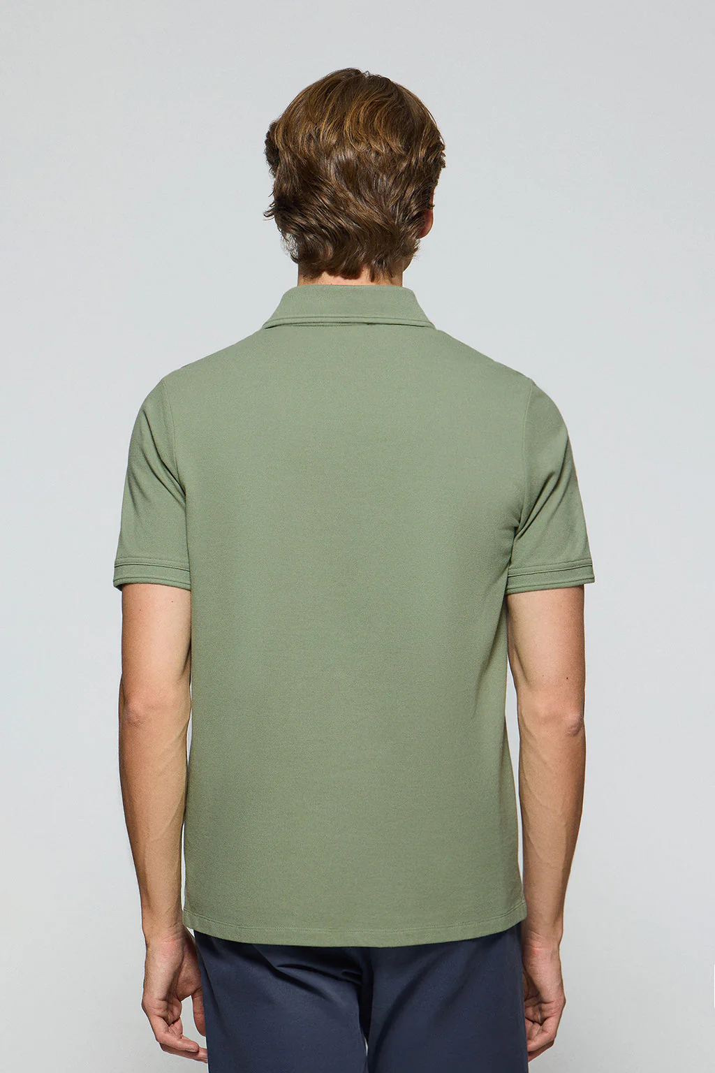 Polo de tres botones verde jade con logo bordado Rigby Go - Image 4
