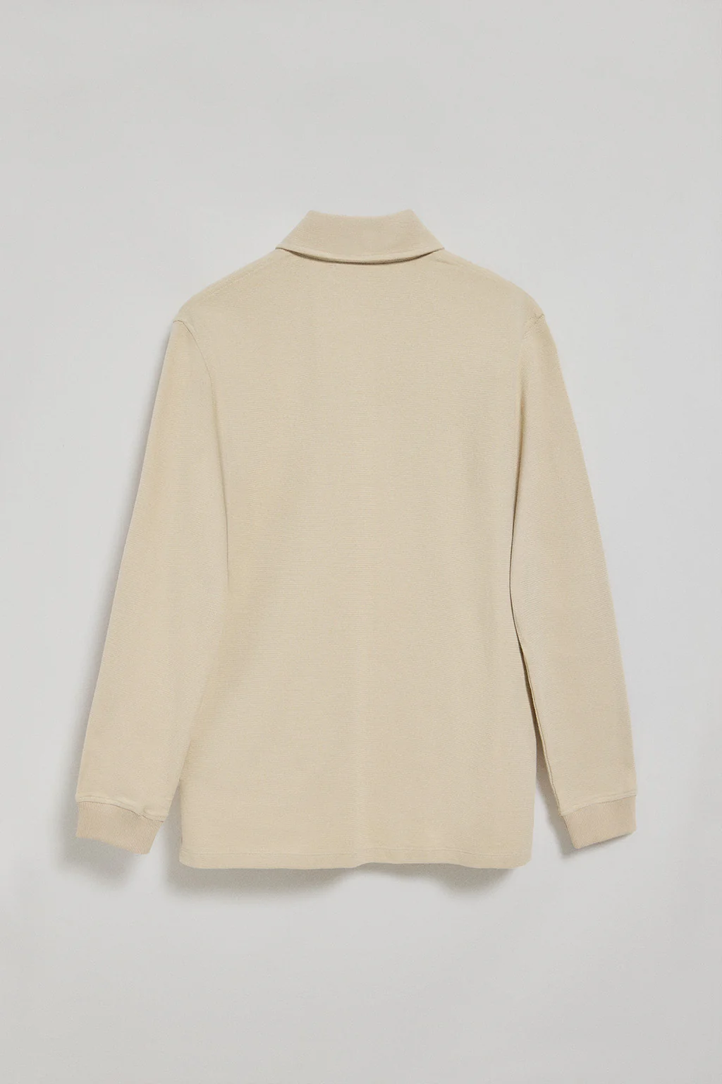 Polo de manga larga beige con dos botones y logo Rigby Go - Image 9