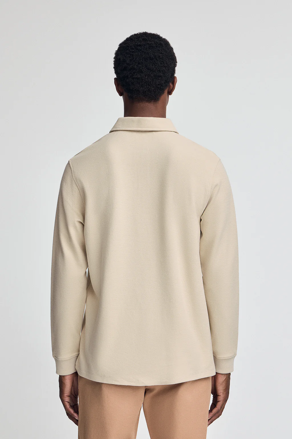 Polo beige con miscroestructura y bordado Rigby go - Image 4