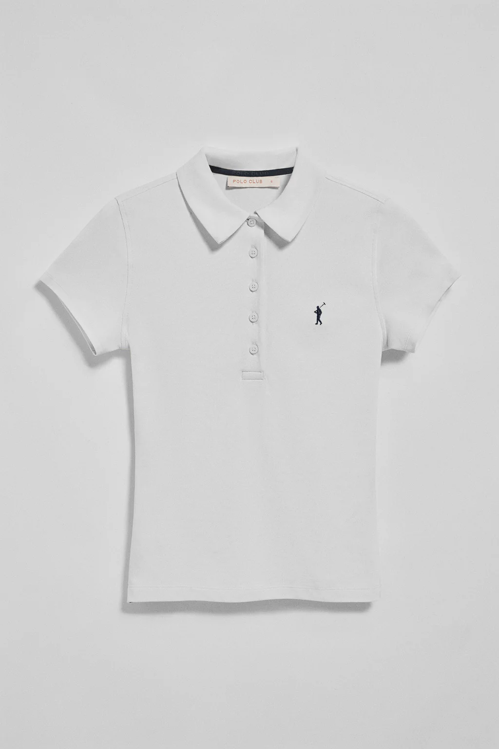 Polo Pereira blanco de cinco botones con bordado Rigby Go - Image 5