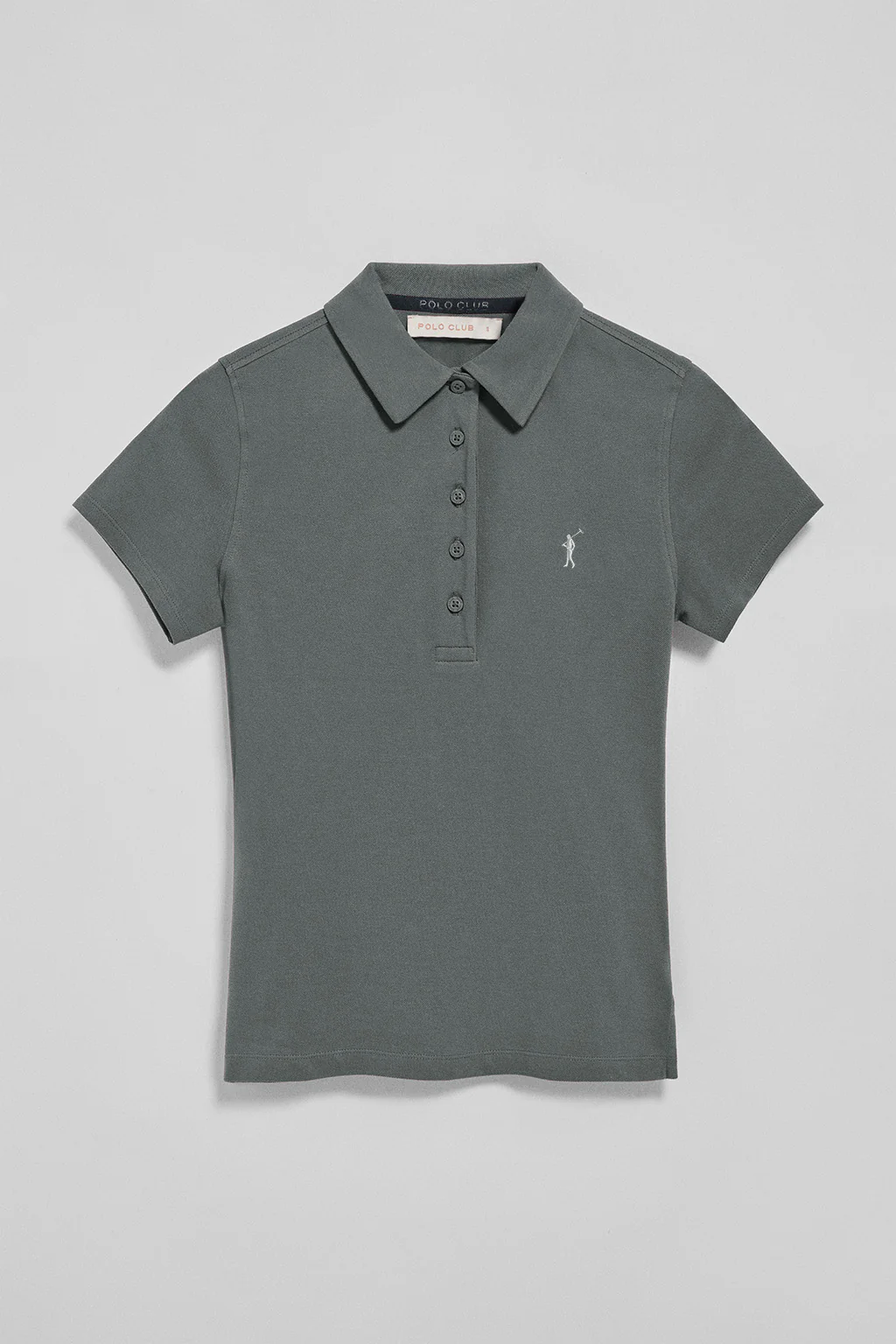 Polo Pereira gris piedra de cinco botones con bordado Rigby Go - Image 5