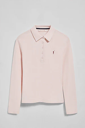 Polo Priyanka rosa de cinco botones con bordado Rigby Go - Image 8