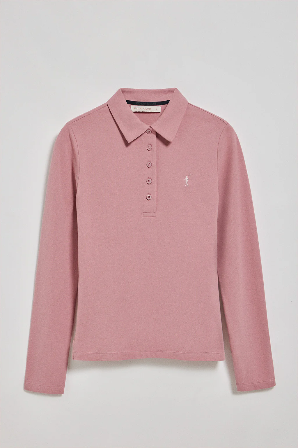 Polo Priyanka rosa empolvado lodo de cinco botones con bordado Rigby Go - Image 7