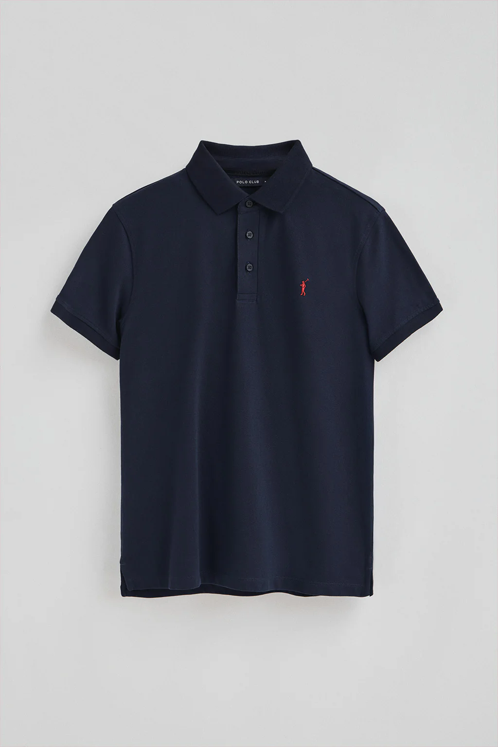 Polo azul marino slim de piqué con logo bordado Rigby Go - Image 5