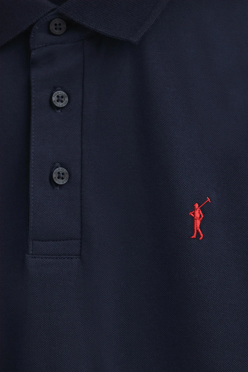 Polo azul marino slim de piqué con logo bordado Rigby Go - Image 6