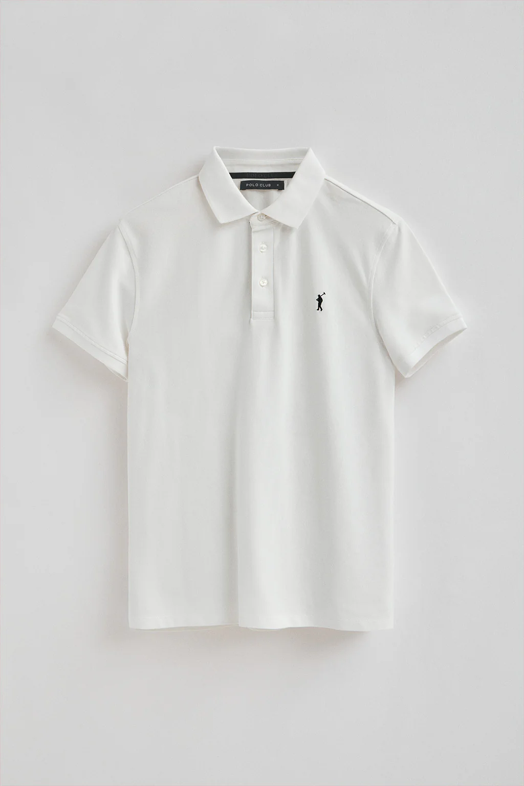 Polo blanco slim de piqué con logo bordado Rigby Go - Image 5