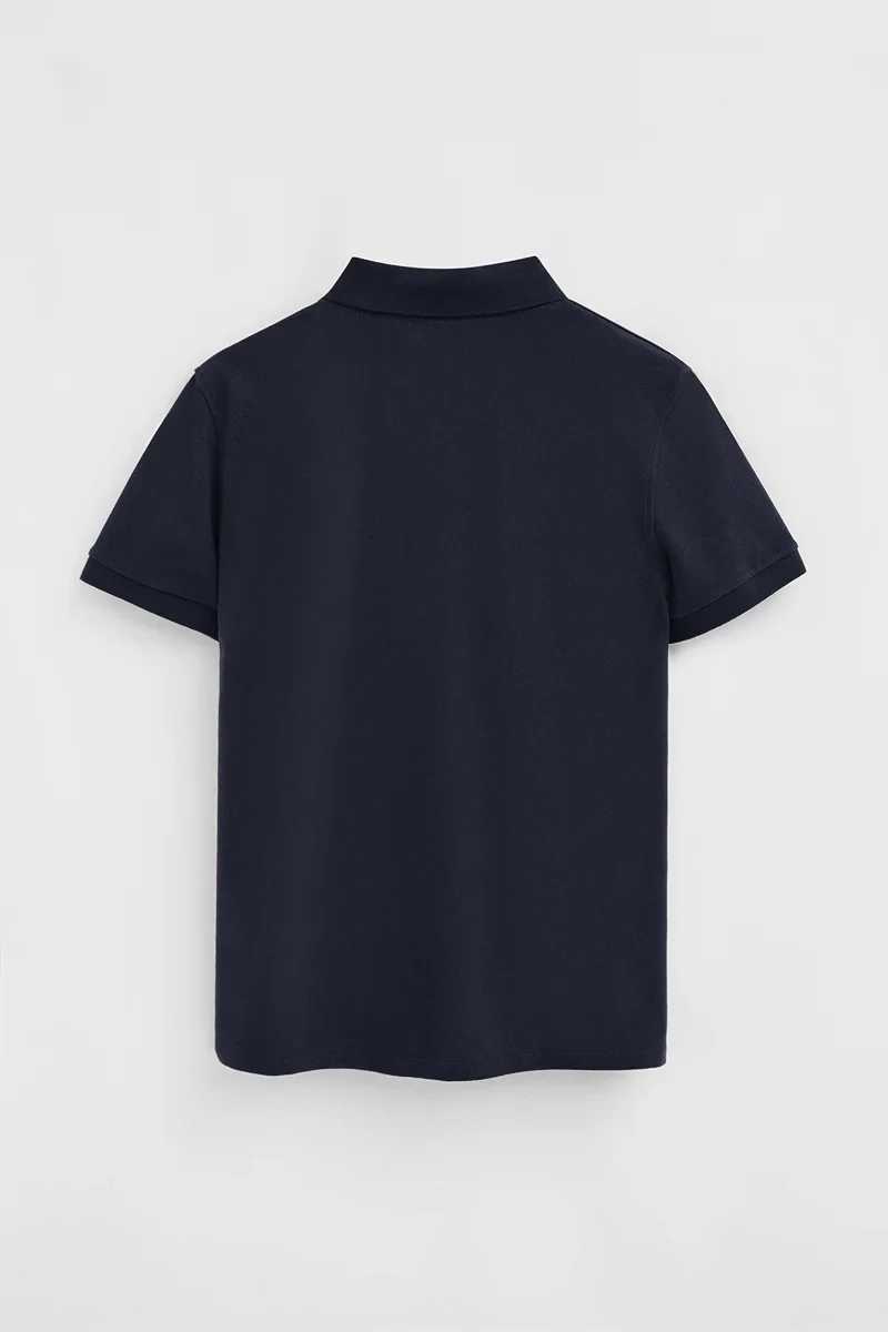 Polo azul marino de corte slim con bordado Rigby Go - Image 8