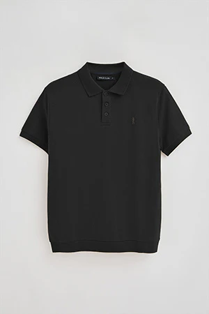 Polo negro con bordado Rigby Go - Image 9