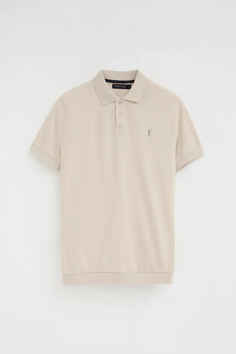 Polo cotolino beige con bordado Rigby Go - Image 6