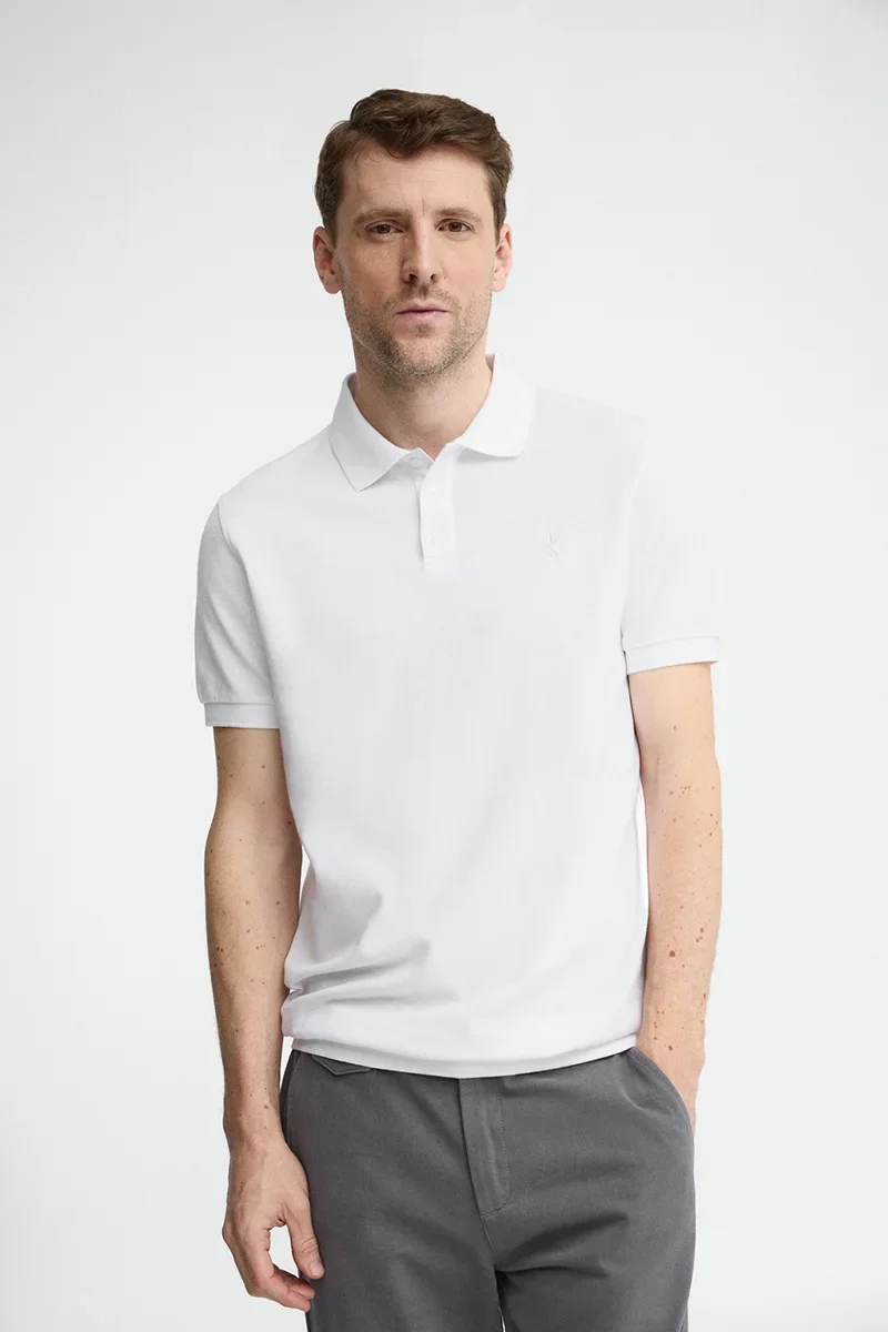 Polo cotolino blanco con bordado Rigby Go - Image 2