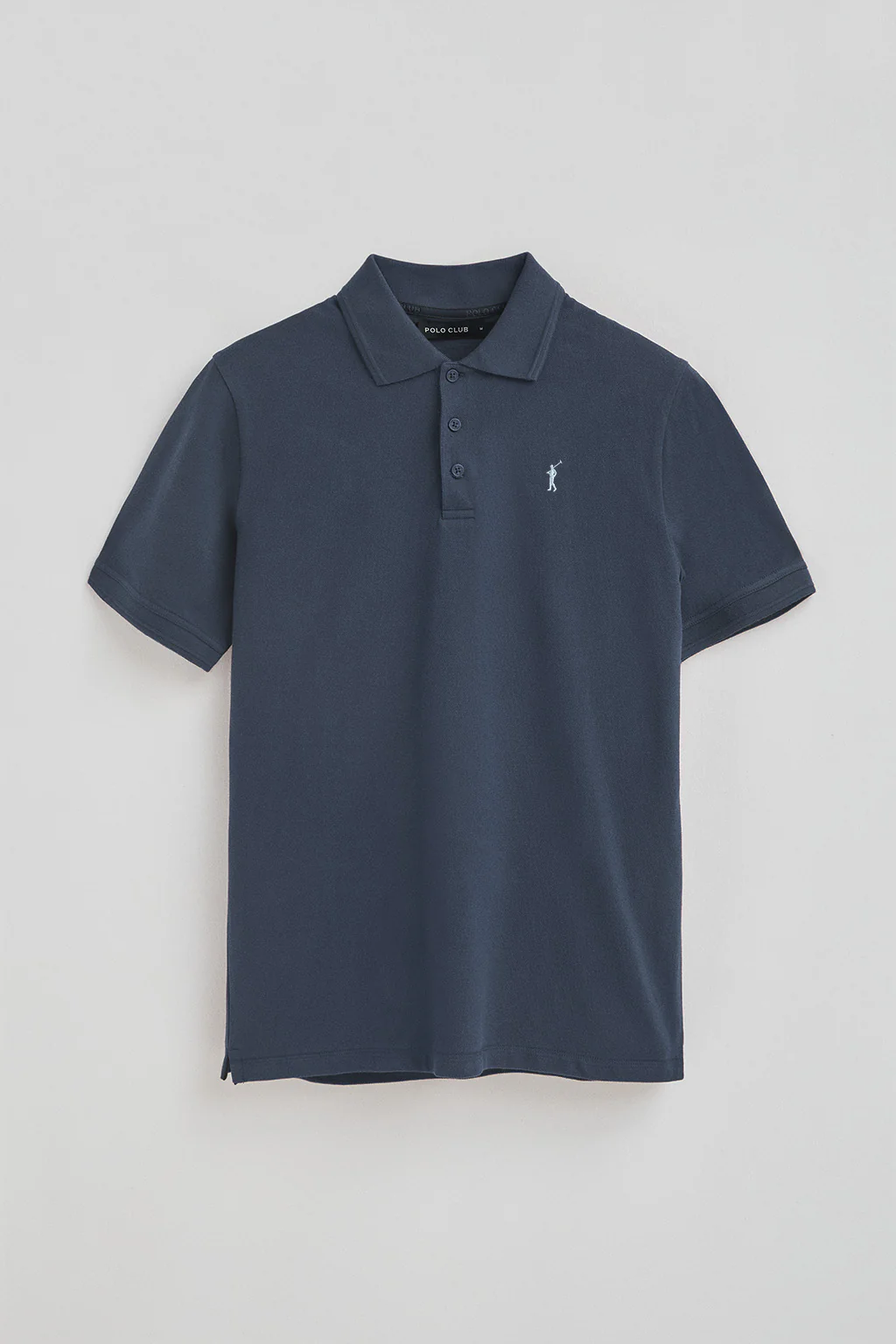Polo azul denim de piqué con logo bordado Rigby Go - Image 5