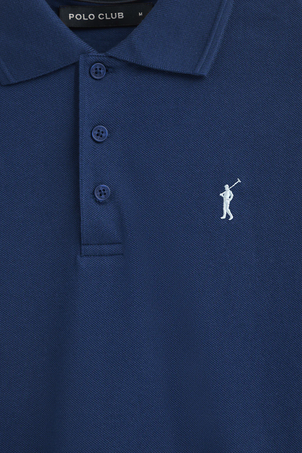 Polo azul indigo de piqué con logo bordado Rigby Go - Image 6