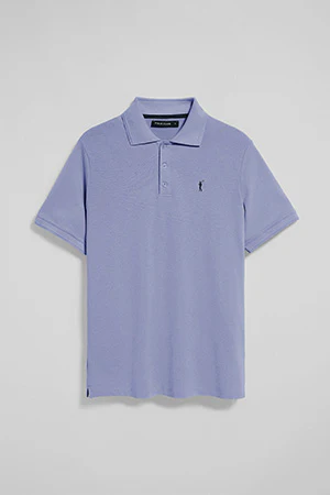 Polo azul agua de manga corta y tres botones con logo bordado Rigby Go - Image 8