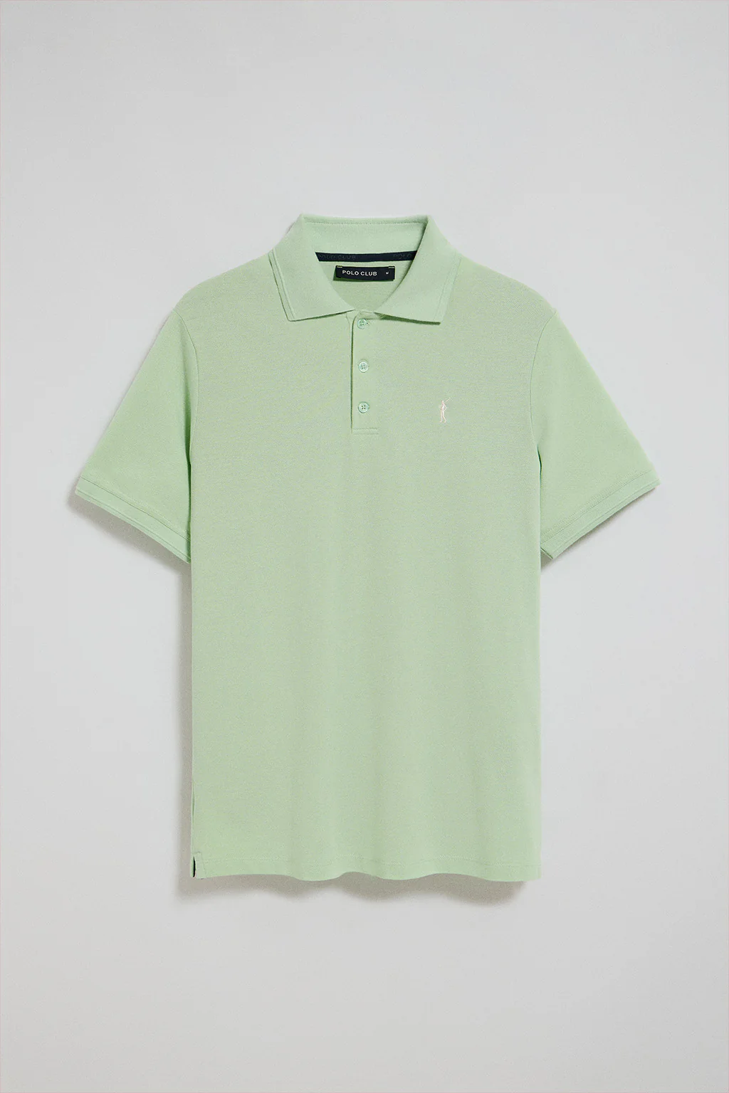 Polo color menta de manga corta y tres botones con logo bordado Rigby Go - Image 6