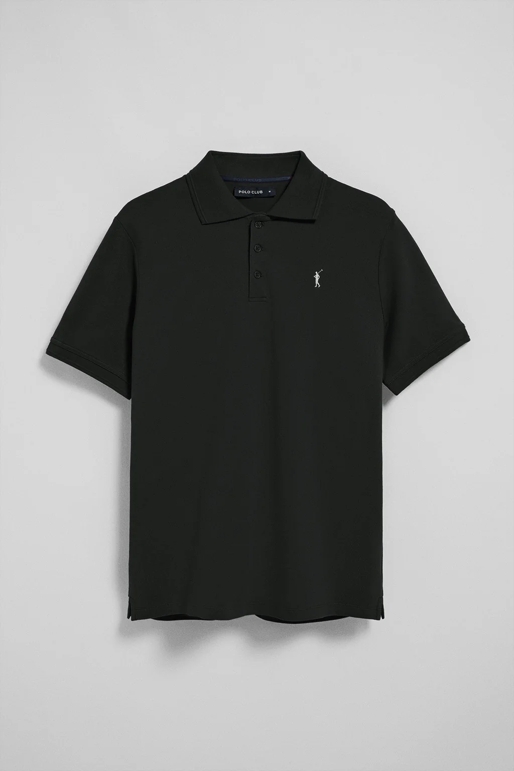 Polo negro de manga corta y tres botones con logo bordado Rigby Go - Image 5