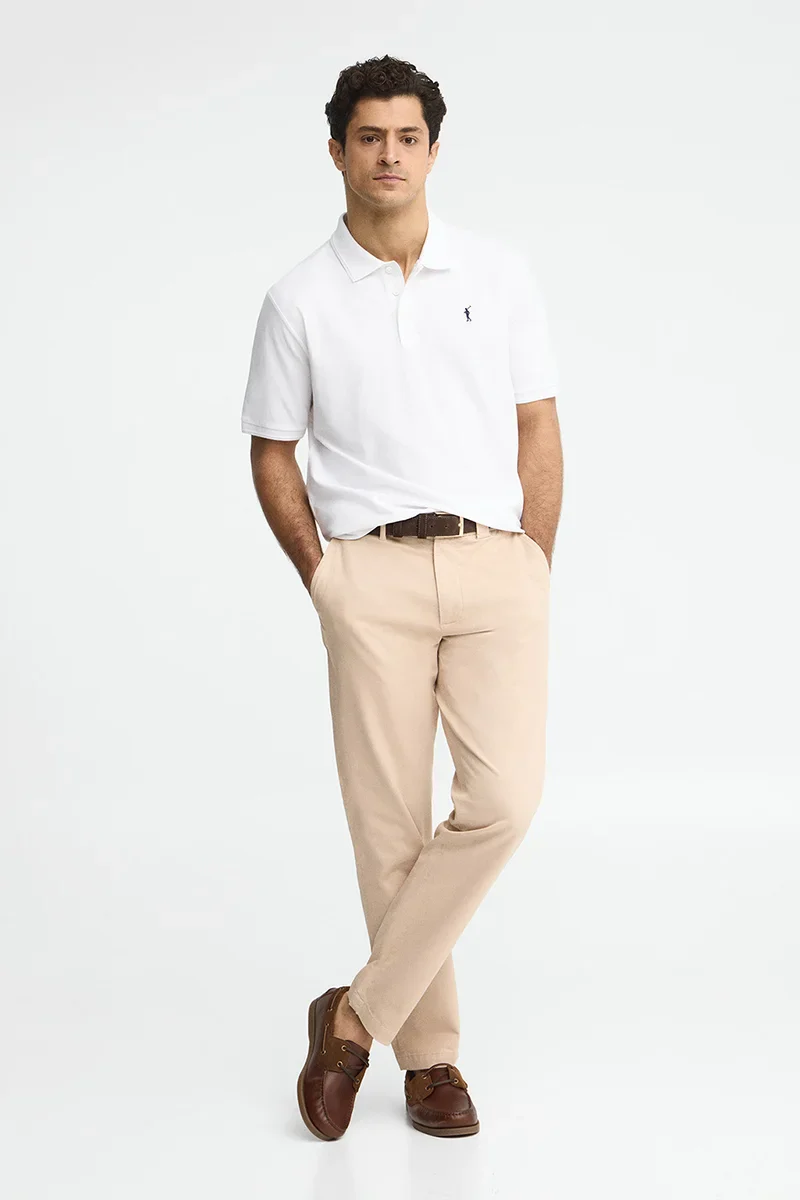 Polo blanco de manga corta con logo bordado Rigby Go - Image 4