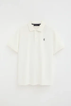 Polo color crudo de manga corta con logo bordado Rigby Go - Image 10