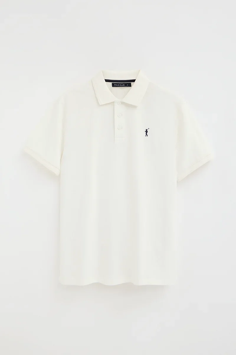 Polo color crudo de manga corta con logo bordado Rigby Go - Image 6