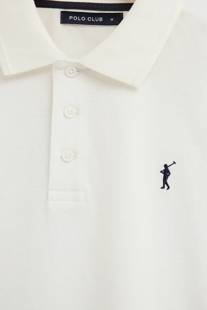 Polo color crudo de manga corta con logo bordado Rigby Go - Image 7