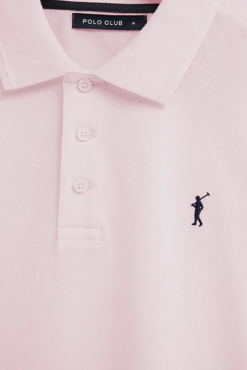 Polo rosa de manga corta con logo bordado Rigby Go - Image 7