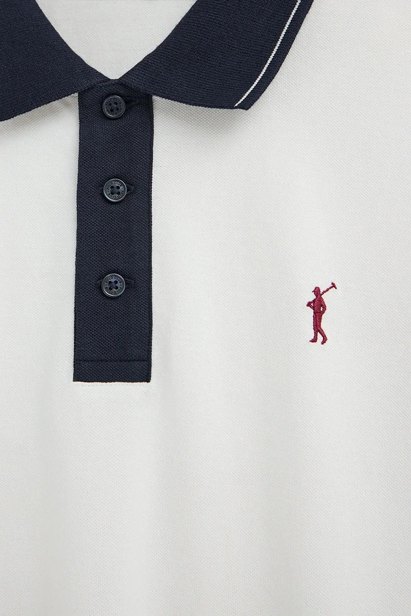 Polo color crudo con detalles a contraste y bordado Rigby Go - Image 7