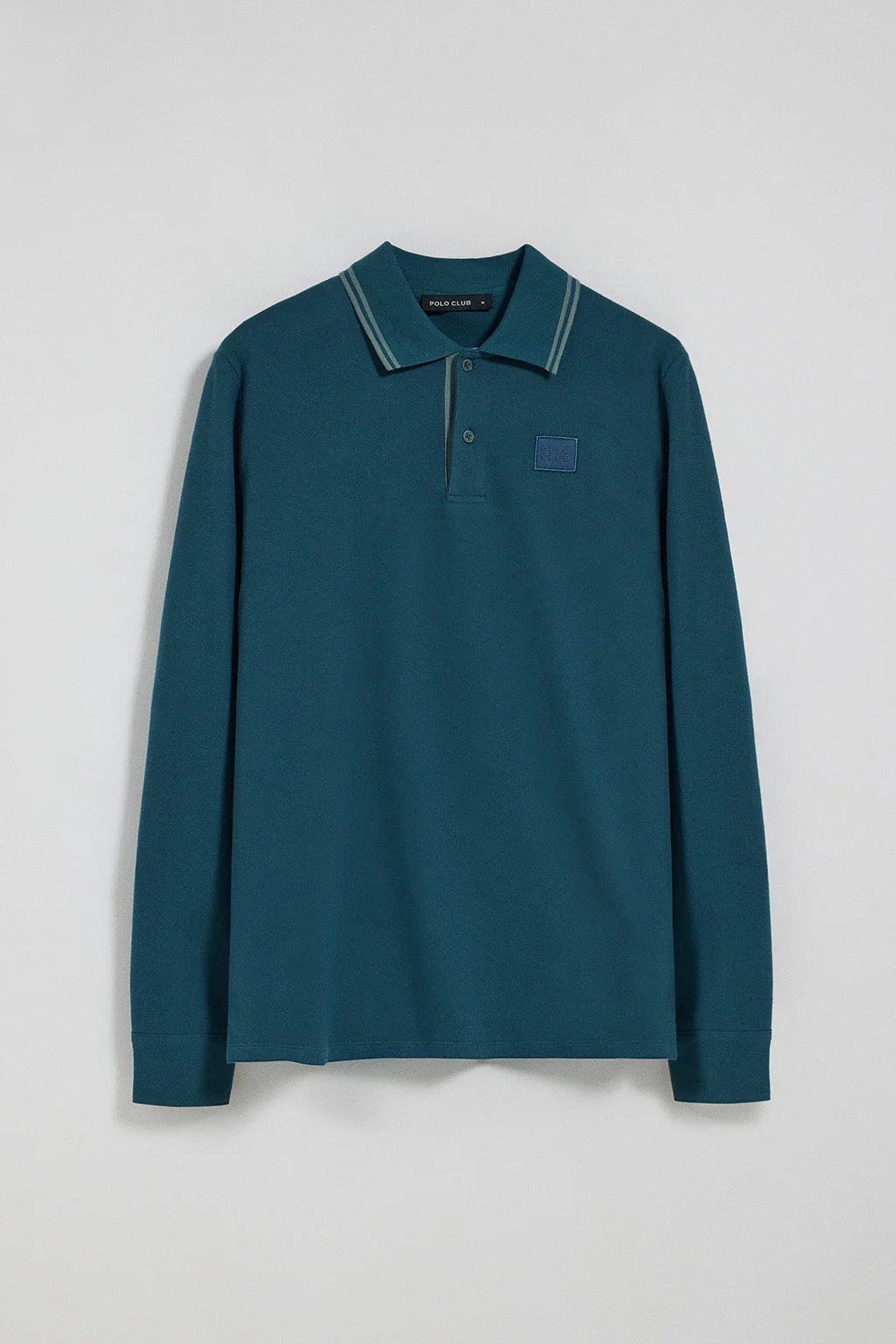 Polo de dos botones azul con logo Polo Club - Image 6