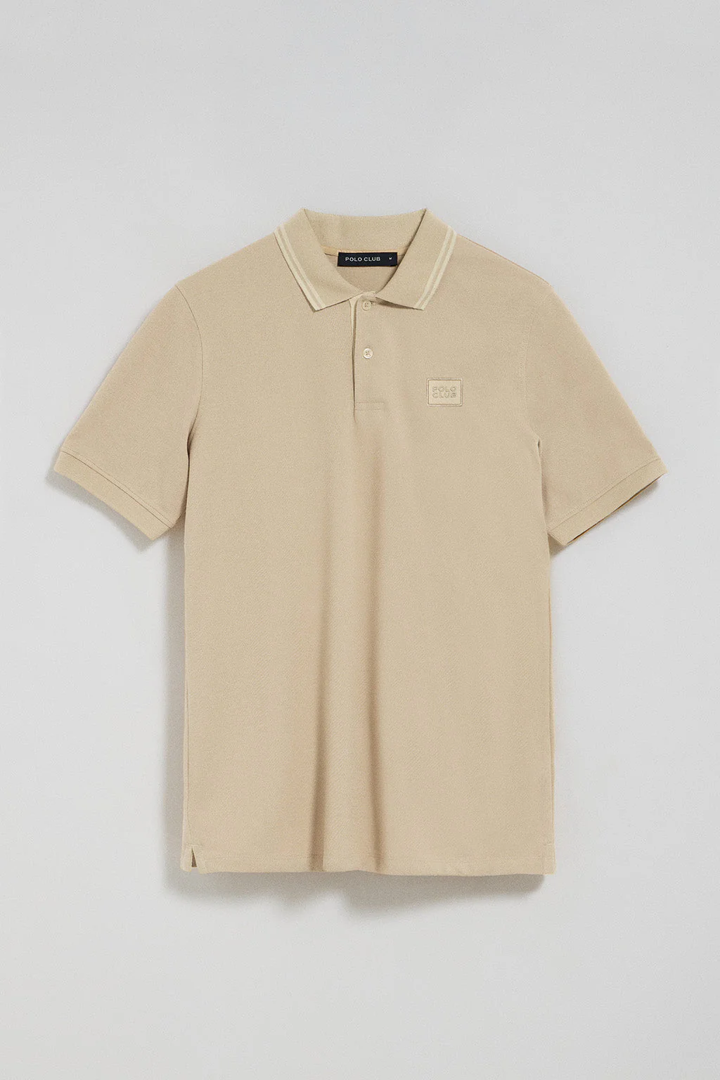 Polo de dos botones en beige con logo Polo Club - Image 9