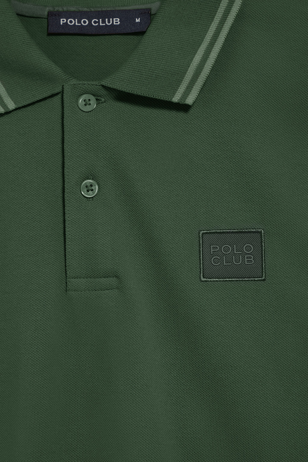 Polo de dos botones en verde con logo Polo Club - Image 7