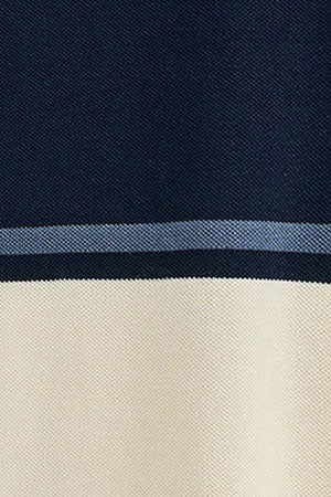 Polo azul marino Veil de piqué bicolor con detalle bordado - Image 10
