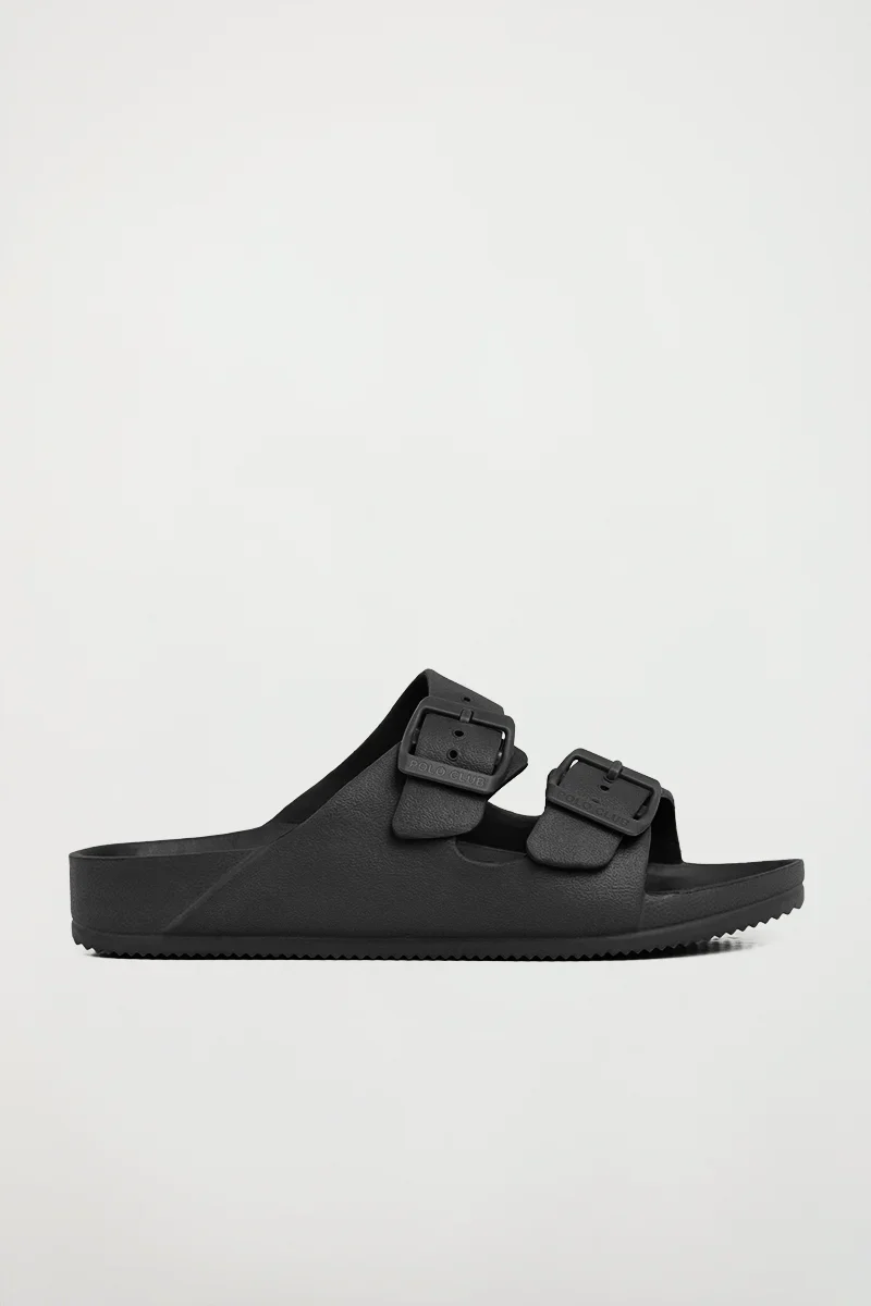 Chancla bio unisex negra con doble hebilla Polo Club - Image 4