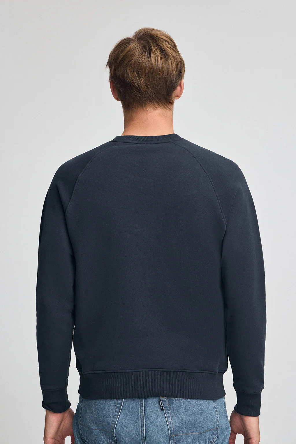 Sudadera azul marino de corte relajado, cuello redondo y logo Polo Club - Image 5