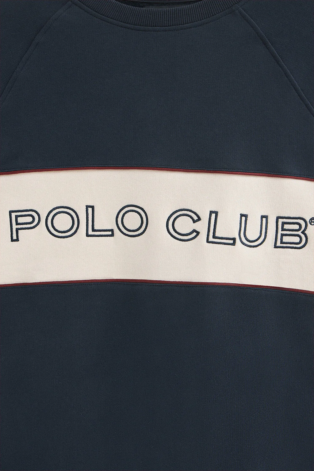 Sudadera azul marino de corte relajado, cuello redondo y logo Polo Club - Image 7