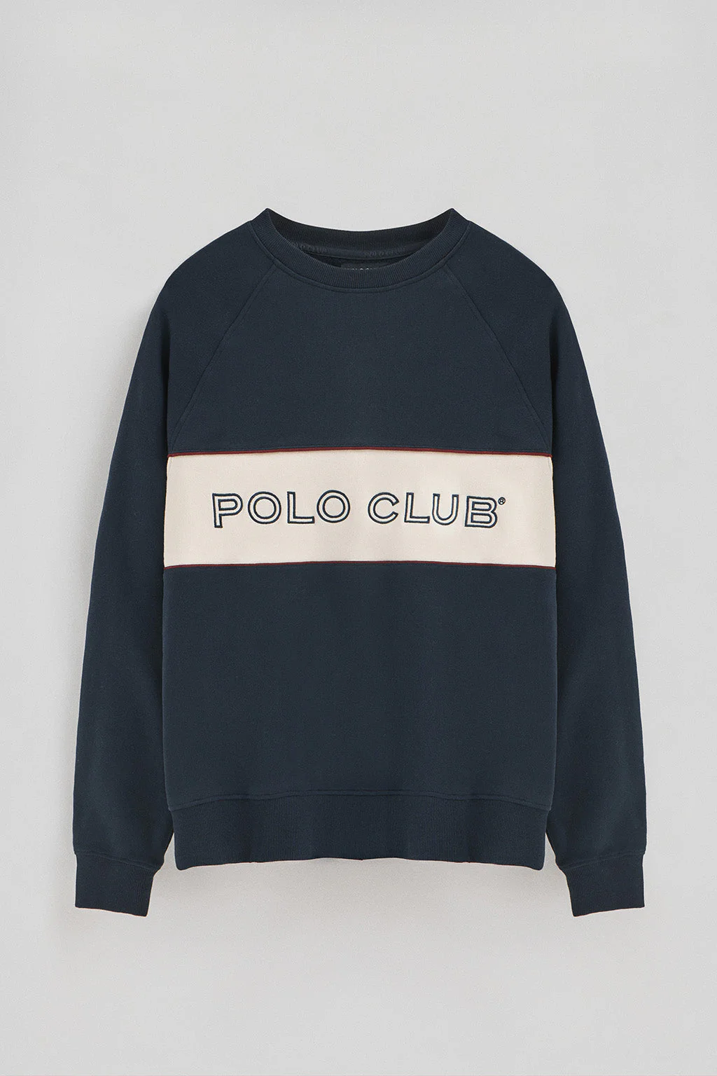Sudadera azul marino de corte relajado, cuello redondo y logo Polo Club - Image 8