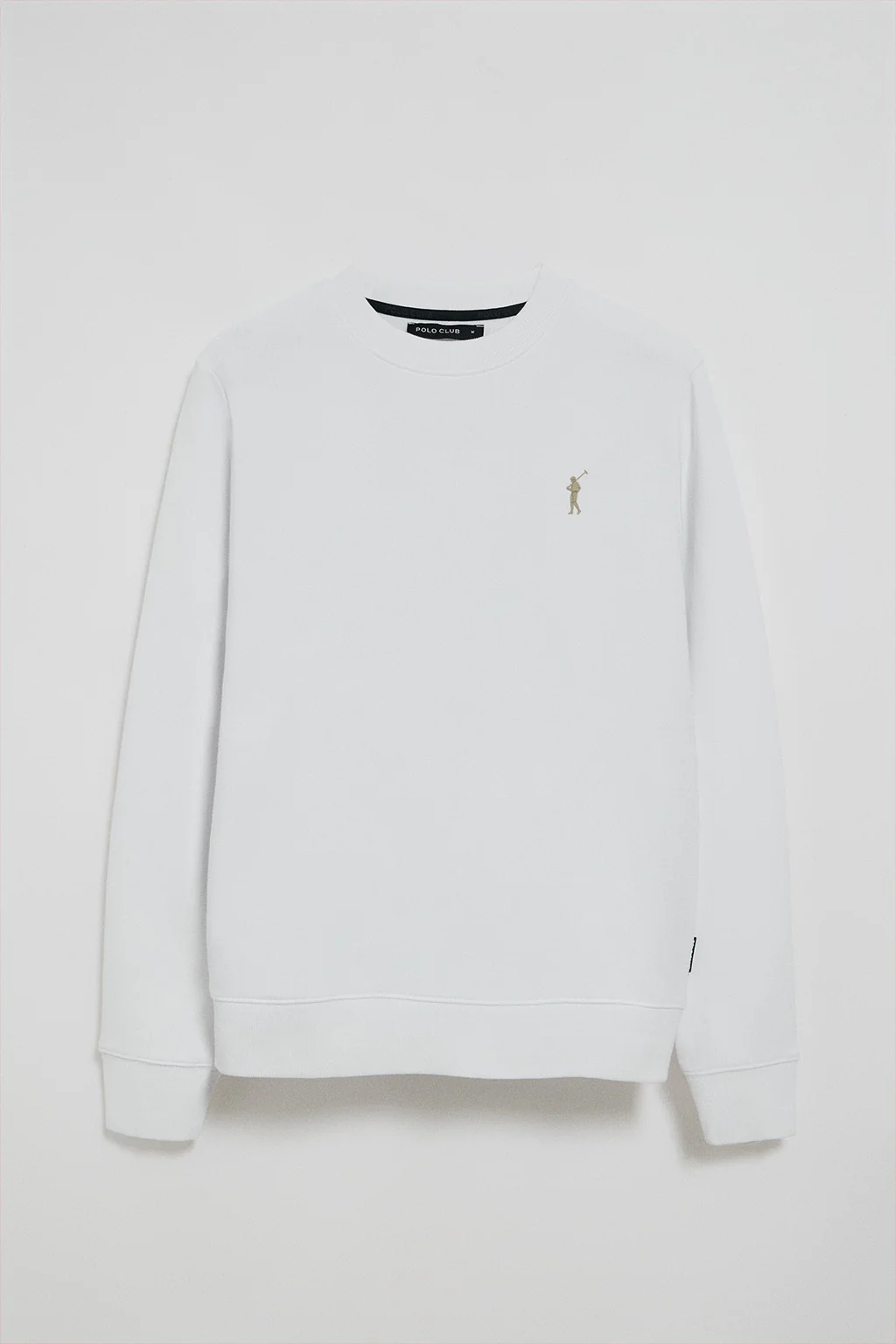 Sudadera blanca relax de cuello redondo con logo Rigby engomado - Image 5