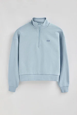 Sudadera azul claro boxy fit con logo engomado Polo club - Image 10