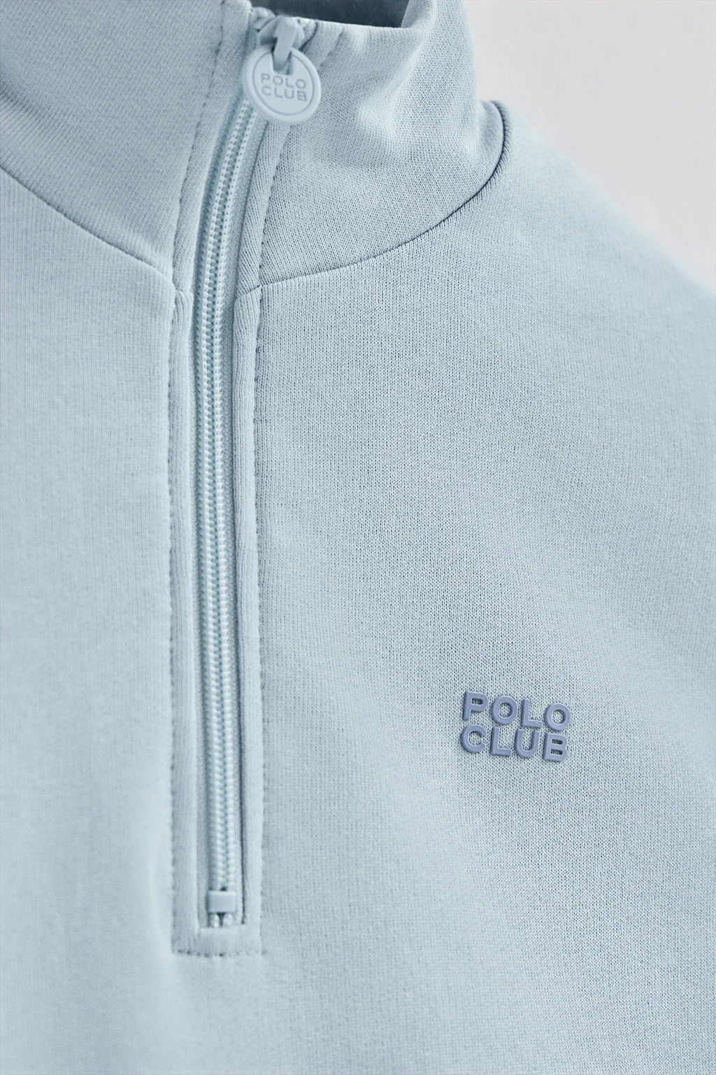 Sudadera azul claro boxy fit con logo engomado Polo club - Image 7