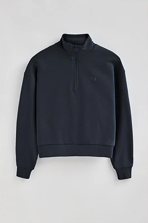 Sudadera azul marino boxy fit con logo engomado Polo club - Image 10