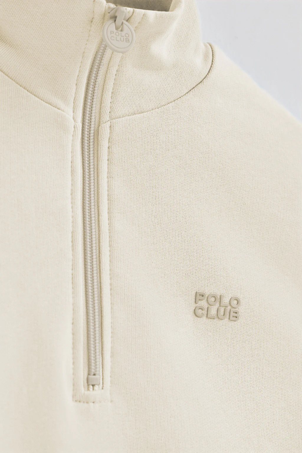 Sudadera color crudo boxy fit con logo engomado Polo club - Image 11