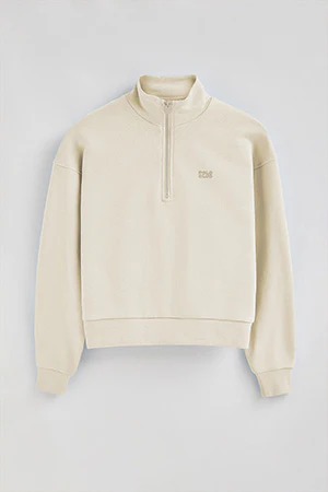 Sudadera color crudo boxy fit con logo engomado Polo club - Image 7