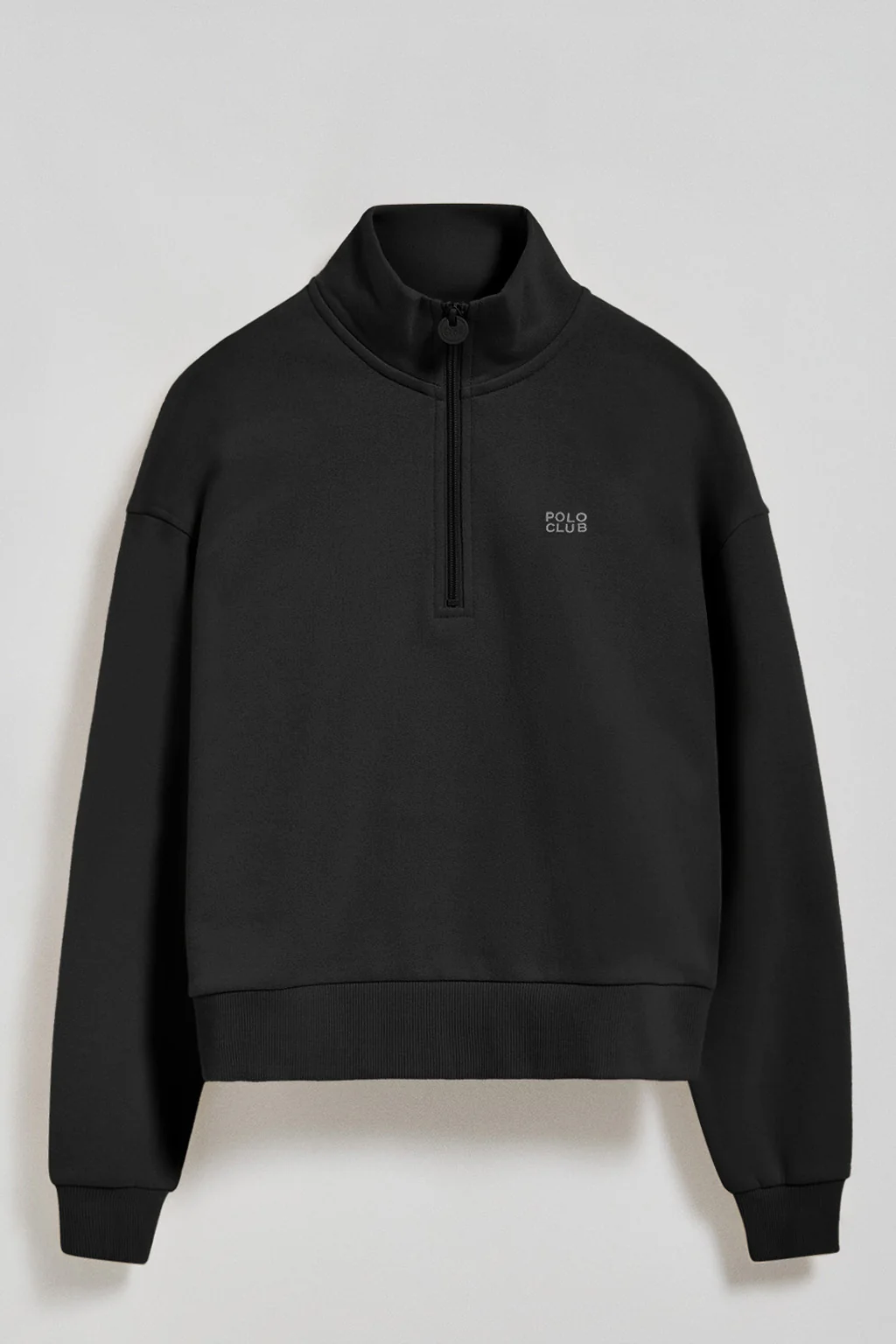 Sudadera de media cremallera negra con logo engomado Polo Club - Image 10