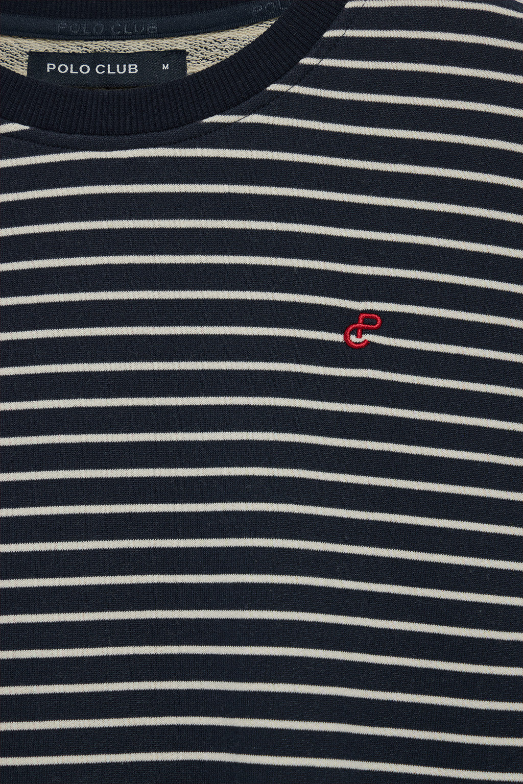 Sudadera Captain azul marino de rayas con monograma bordado - Image 6