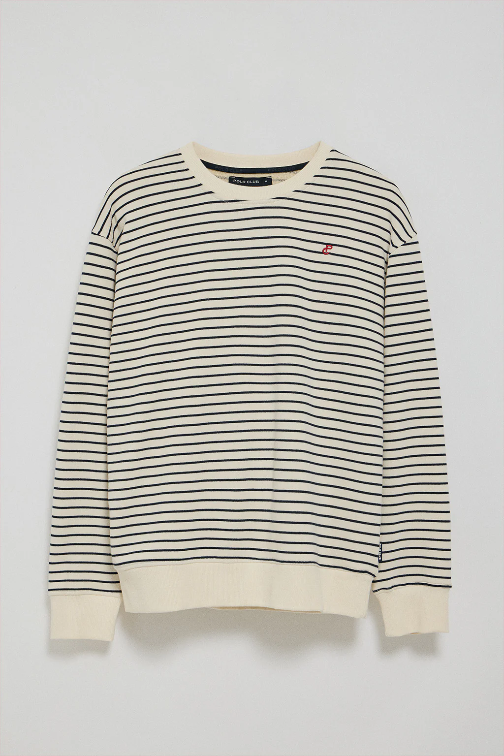 Sudadera Captain color crudo de rayas con monograma bordado - Image 8