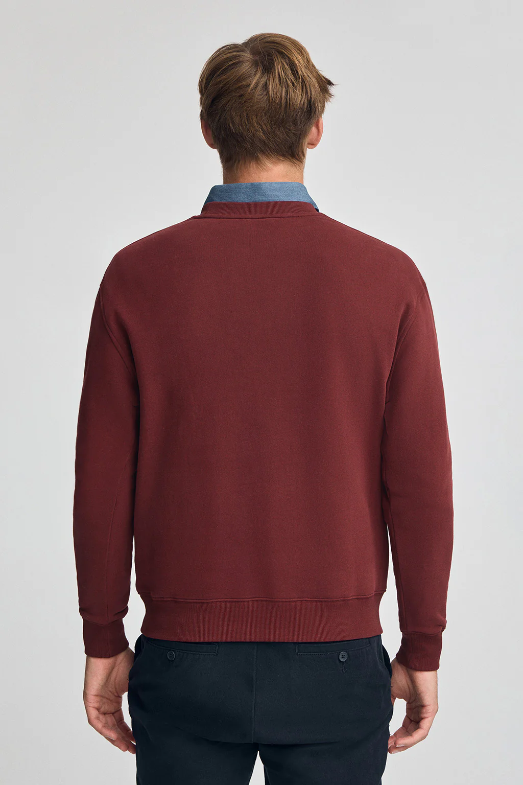 Sudadera granate de corte holgado Established 2012 Polo Club - Image 5