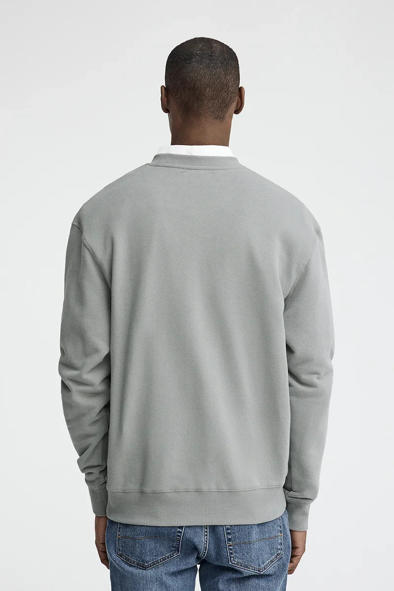 Sudadera gris de corte holgado con logo Polo Club - Image 5