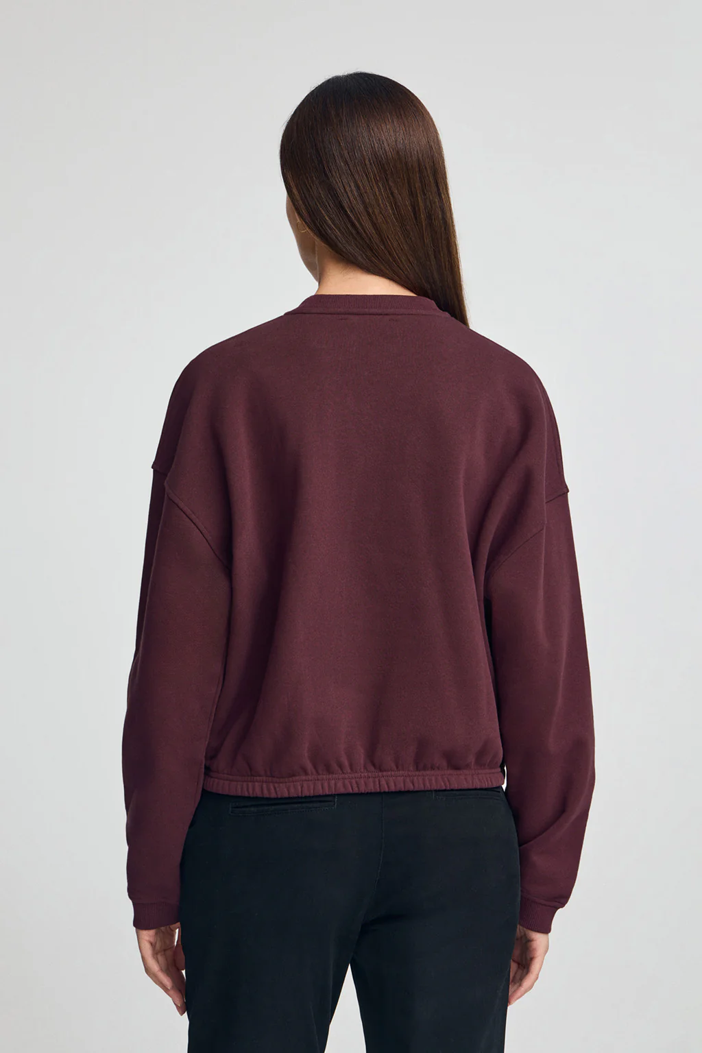 Sudadera color borgoña de corte holgado y logo Polo Club - Image 5
