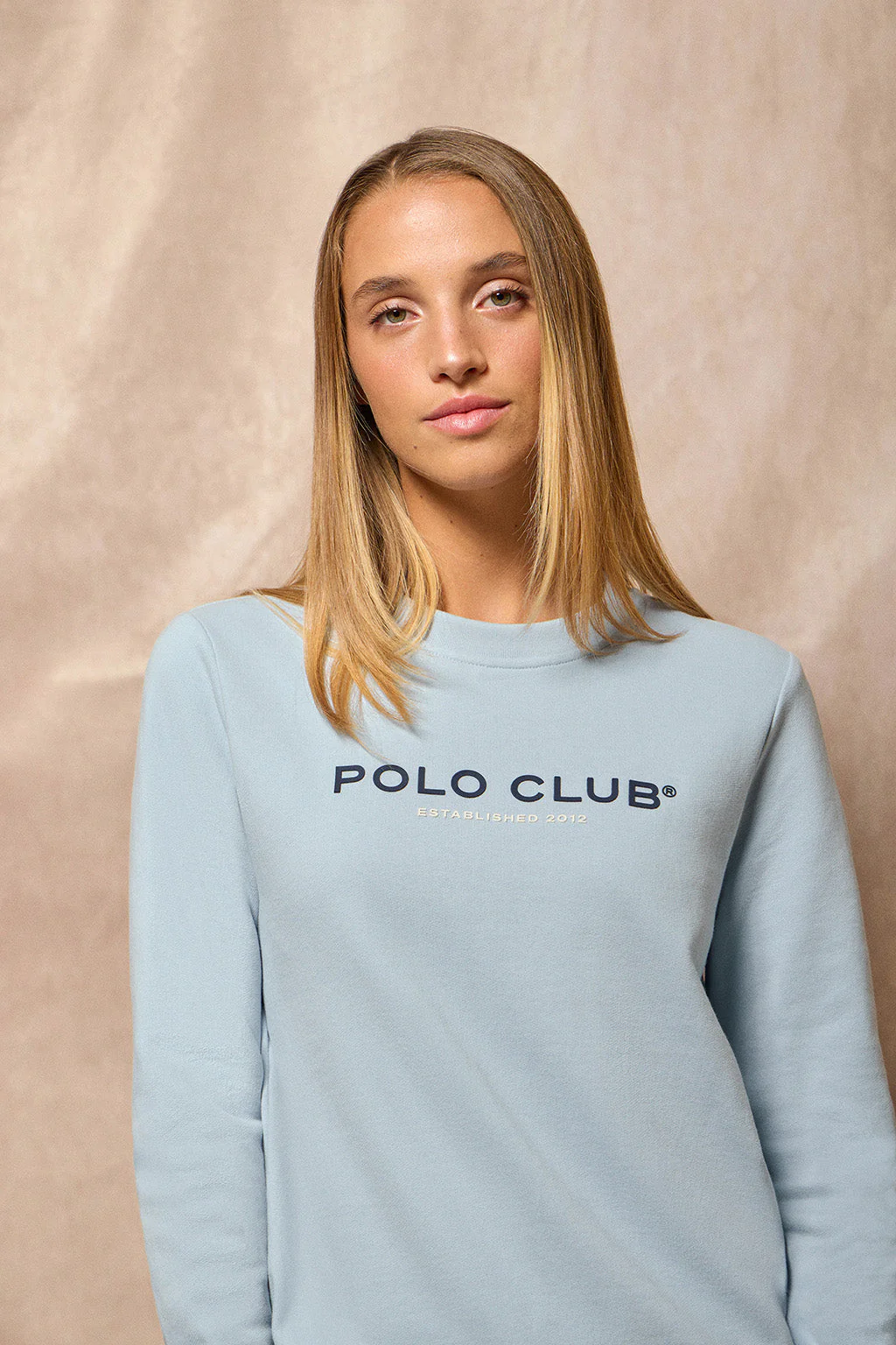 Sudadera azul bebé slim con logotipo Polo Club