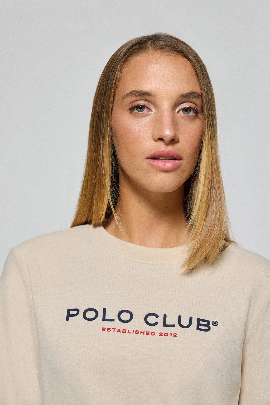 Sudadera beige slim con logotipo Polo Club - Image 5