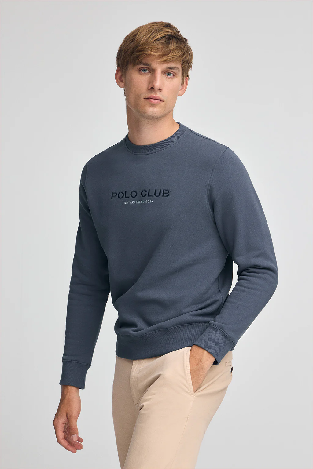 Sudadera azul denim de corte relajado Established 2012 Polo Club