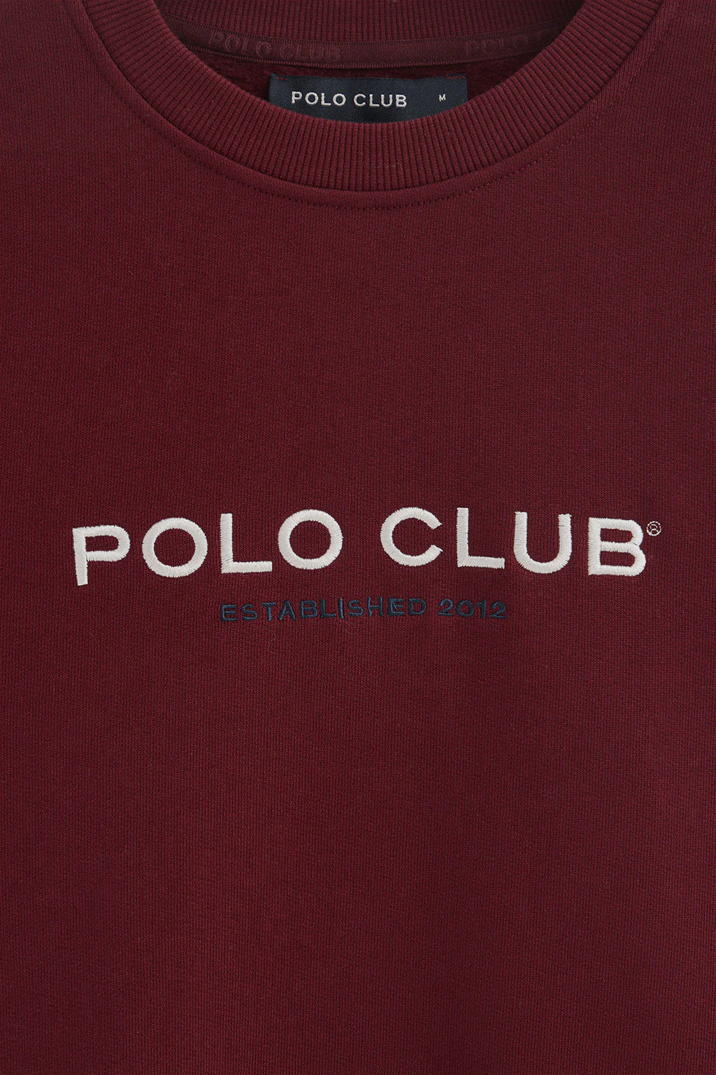 Sudadera granate de corte relajado Established 2012 Polo Club - Image 7
